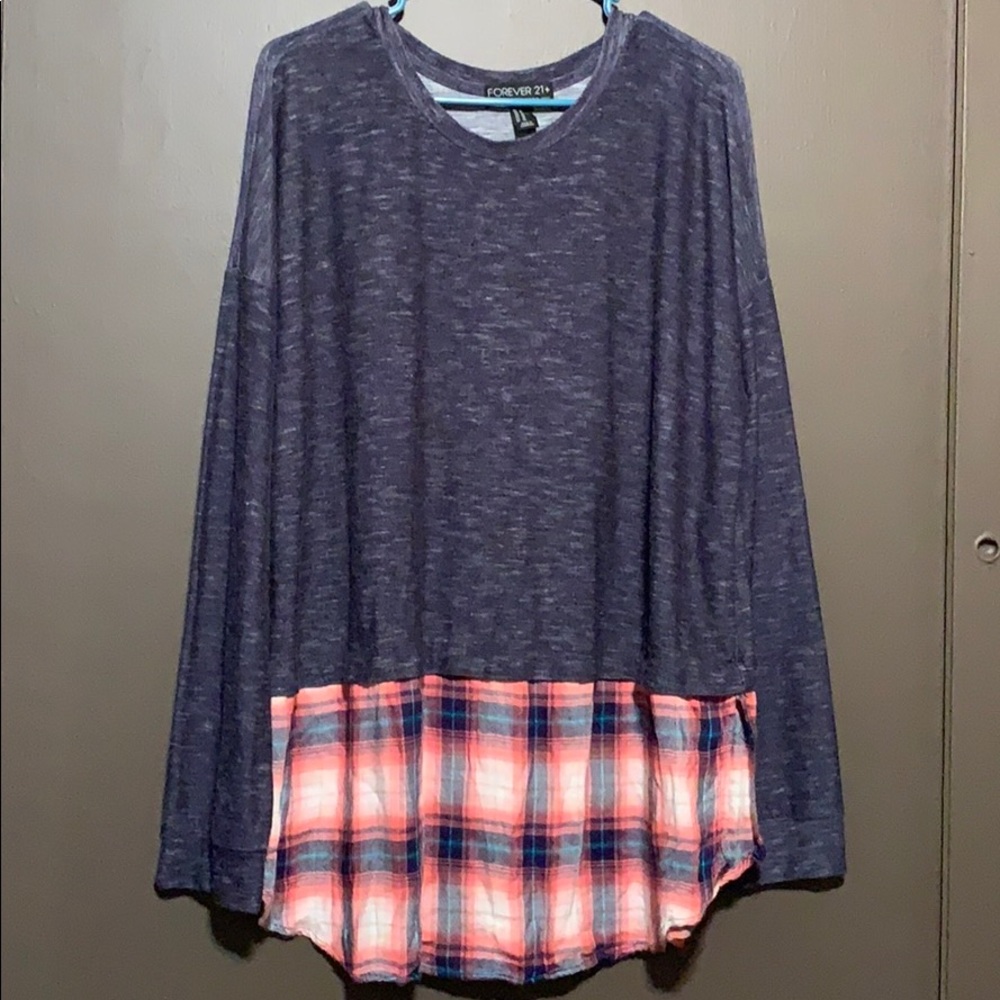 Forever 21 plus layered long sleeve top 3x